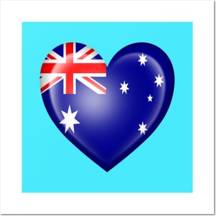 Australian Heart Flag Posters and Art